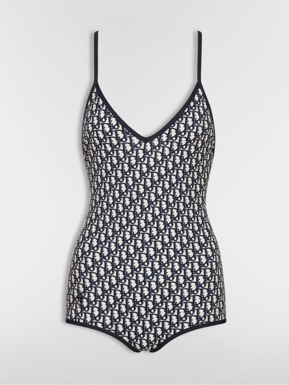 Blue Dior Oblique Technical Fabric One Piece Swimsuit